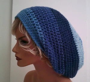 NUEVO GORRO HOLGADO MULTICOLOR AZUL HOLGADO HOLGADO SOMBRERO TAM GORRA RASTA DREADS - Imagen 1 de 6