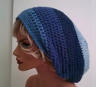 NUEVO GORRO HOLGADO MULTICOLOR AZUL HOLGADO HOLGADO SOMBRERO TAM GORRA RASTA DREADS Foto 1 de 4