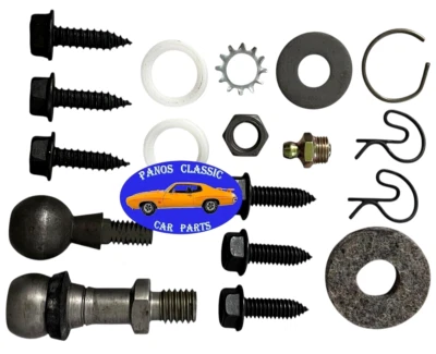 1958-81 Chevrolet Clutch Bell Crank Z Bar kit completo de reconstrução Chevelle 18p #563 - Imagem 1 de 4