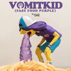 Mighty Jaxx Okeh Vomitkid Fast Food Purple 20CM Vinyl Creative Collectible - Picture 1 of 8