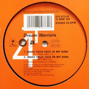 Vinyl Maxi Dream Warriors Wash Your Face In My Sink 12", EP 1990  (NM or M- / VG - Picture 1 of 3