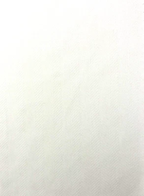 1970s Medium Double-Knit Chevron Weave White Fabric W: 62" L: 1 Yards 26" - Image 1 of 3