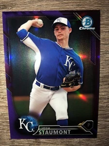 JOSH STAUMONT 2016 Bowman Chrome Prospects PURPLE REFRACTOR #065/250 - Picture 1 of 2