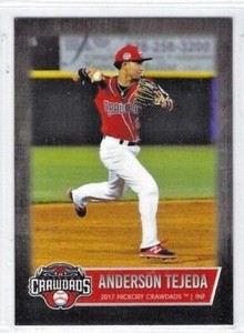 2017 Hickory Crawdads (High A-Texas Rangers) Series 2 Anderson Tejada