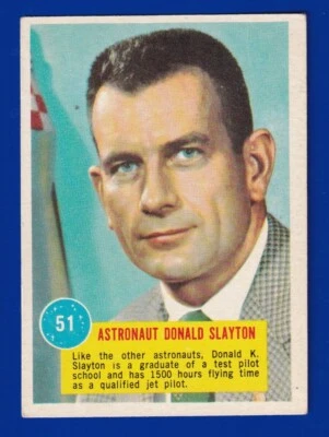  ASTRONAUT DONALD SLAYTON 1963 TOPPS 3-D ASTRONAUTS #51 VG-EX NO CREASES - Image 1 of 2