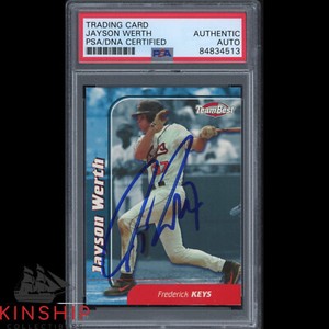 Jayson Werth signed 1999 Team Best Card PSA DNA Slabbed Phillies Auto C1728