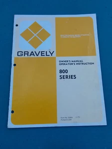 Gravely 800 Series Operator’s Manual Form 22454 (5/78) Original - Picture 1 of 1