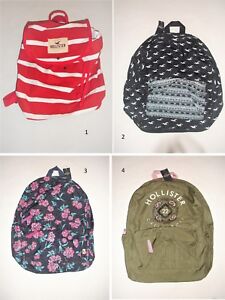 Hollister Women Small Handbag Backpack, Bookbag, Laptop Satchel New Schoolbag 