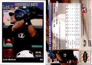 Luis Bolivar 2008 Choice Louisville Bats #6 Card *AutographDen*