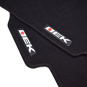 4PC Set Black Custom Floor Mat Non Skid Carpet Fit 96 00 Honda Civic EK JDM - Bild 1 von 4