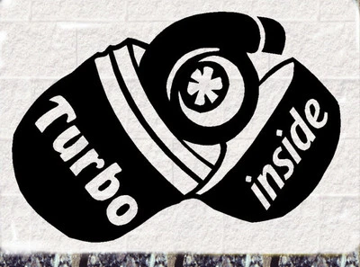 Turbo Inside Aufkleber TDI Tuning Boost Sticker Fun Lader Druck ü ei - Bild 1 von 3