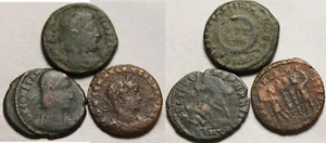 Lot 3 genuine ancient Roman coins Constantine Constantius Wreath Legion soldiers - Picture 1 of 10