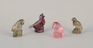 Paul Hoff for Kosta Boda / Svenskt Glas, four figurines in art glass. WWF. 1980s - Picture 1 of 9