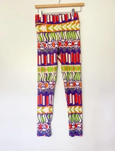 Leggings One Size Lularoe Yoga Pants Spooky Skeleton Halloween Theme - Picture 1 of 3