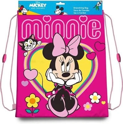 Disney Minnie Mouse Mädchen Kordelzugbeutel Turnbeutel 40 x 30 cm, rosa