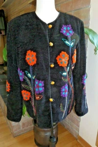 Floral Embroidered DK Daniel K  Blazer Jacket Size Medium  - Picture 1 of 8