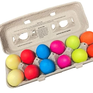 Dozen Silly Rabbit  Easter Confetti Eggs Cascarones Real Egg Shells 12 pcs - Picture 1 of 7