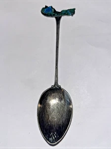 Sterling Silber Bermuda Andenken Löffel Emaille Insel wie gefunden - Bild 1 von 8