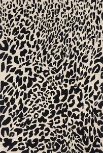 Black & Ivory Hand-Tufted Leopard Print Area Rug - Modern Glam Safari Chic Mat - Picture 1 of 4