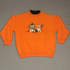Vintage Basic Edition Halloween Sweatshirt Teddybär Hexe Teufel Damen Größe L - Bild 1 von 7