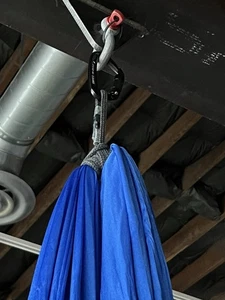 Lot Of 2 Aerial Yoga Hammock Hitches And Carabiners! Mostly Unused! Fast Ship:)) - Picture 1 of 5