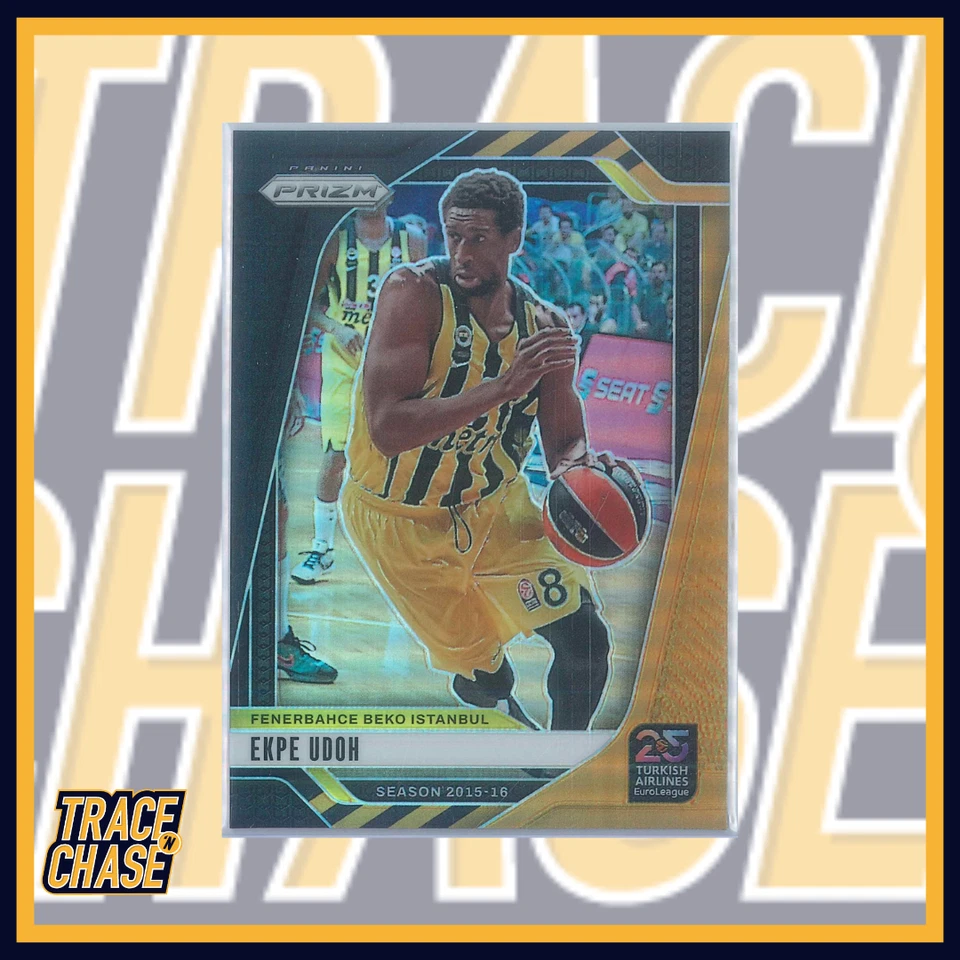 2024-25 Panini Prizm Euroleague Basketball Ekpe Udoh Black Gold 4/5 #145 - Image 1 of 3