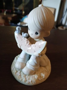 1997 Precious Moments Figurine "Water-Meloncholy Day Without You" #521515 - Photo 1/6