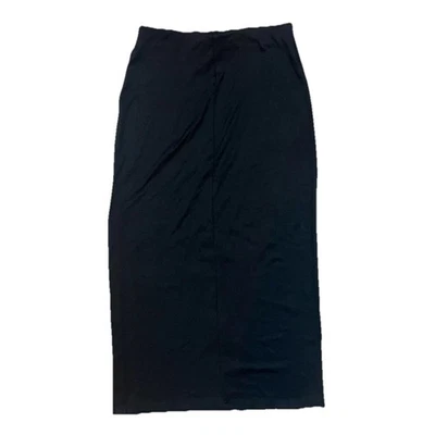 Maxi Falda CAbi Y2K Mujer Pequeña S Negra Elastizada Abertura De Colección Años 90 Clásica Forrada Foto 1 de 4