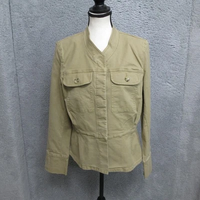 Chaqueta Cabi Mujer Mediana Caqui Utilitaria Militar Banda Cuello Elástico Estilo 5477 Foto 1 de 4