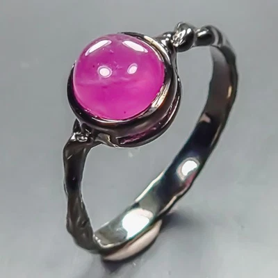 Unique design jewelry Ruby Ring 925 Sterling Silver Size 7.5 /R445367 - Image 1 of 4