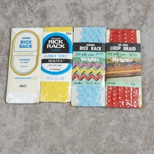 Rick Rack Trim Mixed Lot 0f 4 Vintage - Picture 1 of 9