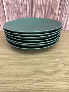 Gibson Housewares Paradiso Jade Green 11-1/4" DINNER PLATE Discontinued Set Of 7 - Picture 1 of 5
