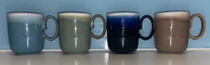 4er Set Denby Azure Tassen Double Dip blau grün grau England - Bild 1 von 4