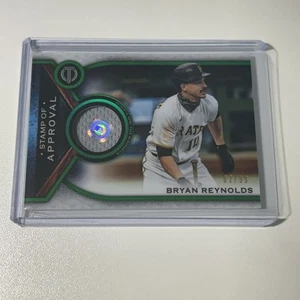 2021 Topps Tribute Stamp of Approval Relic Green #d/99 Bryan Reynolds Pirates - Foto 1 di 2