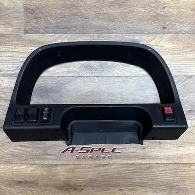 90-91 1990-1991 Honda Civic седан 4DR EF черный датчик кластер ободок капота - Изображение 1 из 4