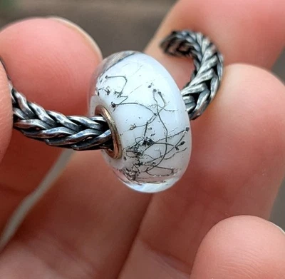 Trollbeads White  Steel Retired Bead - Image 1 of 4
