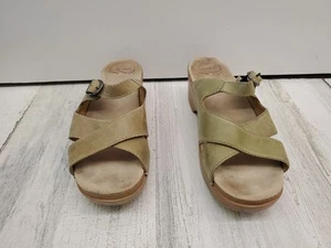 Dansko Sela Comfort Wedge Sandals Beige Leather Size 40 - Picture 1 of 9