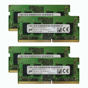 Micron 4x4GB DDR4 PC4-25600 3200MHz 260pin SODIMM Memory RAM PC4-3200AA-SC0-11 - Picture 1 of 2