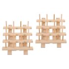  2pcs Wooden Spool Thread Holder Stand Wooden Thread Rack Tabletop Embroidery