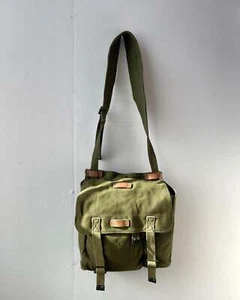 Vintage Shoulder Bag European 1970s Canvas Satchel - Picture 1 of 10