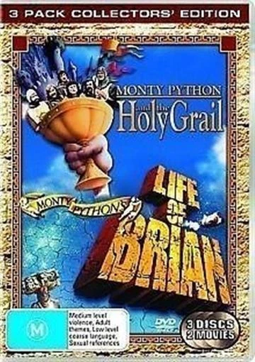 MONTY PYTHON AND THE HOLY GRAIL/LIFE OF BRIAN John Cleese 3DVD NEW - Image 1 of 1