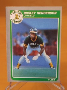 Rickey Henderson 1985 Fleer #425 - Oakland Athletics - B