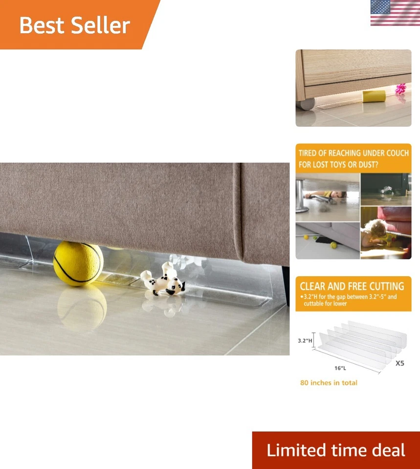 Clear Toy Sofa Parts Blockers for Furniture - Stop Things From Going Under Couch