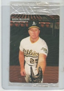 1990 MARK McGWIRE A`S 3/4 CARD BY MOTHER`S COOKIES STILL IN ITS OWN RAPPER NM/M
