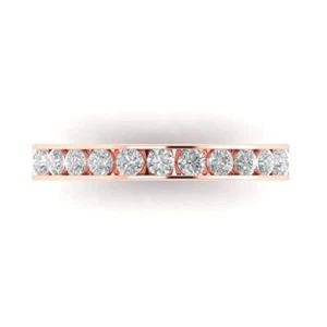 0.39 CT Zirconia Diamond Eternity Ring for Women - 14K Rose Gold Wedding Band - Picture 1 of 5