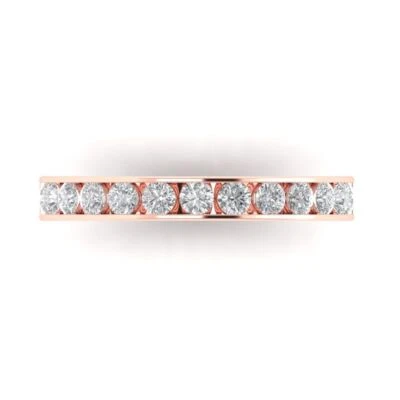 0.39 CT Zirconia Diamond Eternity Ring for Women - 14K Rose Gold Wedding Band - Image 1 of 4