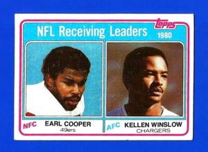 1981 Topps Football #2 NFL Receiving Leader Cooper/Winslow EX+ (SB1) - Bild 1 von 1