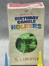 Vintage Hallmark Birthday Candle Flower Candle Holders Set Of 12