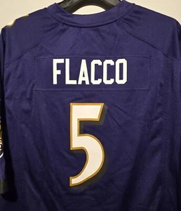 Baltimore Ravens #5 Flacco 20th Season Patch Nike On Field Jersey Size Men's XL - Picture 1 of 9