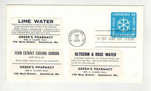 1971 ALTERSKONFERENZ U564 ENV. SELTENES GÜTESIEGEL T GRÜN APOTHEKE & ETIKETTEN #10 - Bild 1 von 1